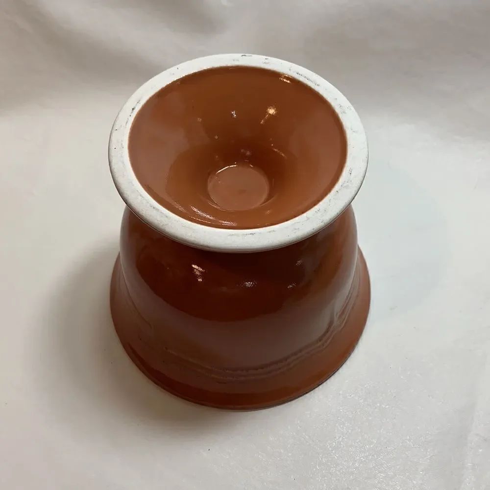 Tuscan Pumpkin Orange Color Dessert Sorbet Cereal Serve Bowl Foot Pedestal Set 2 - Picture 8 of 16
